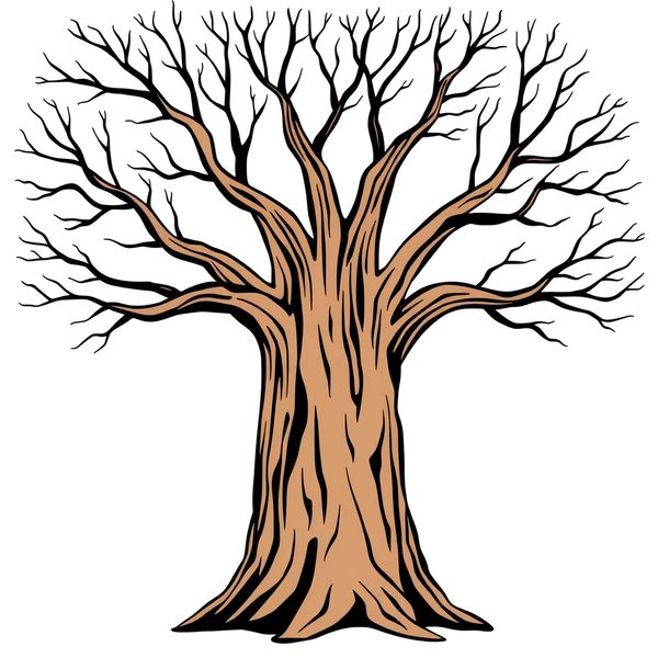Pień drzewa — szablon do plakatu