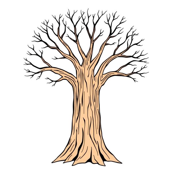 Pień drzewa — szablon do plakatu