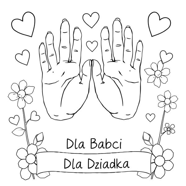 Kolorowanka — odcisk dłoni