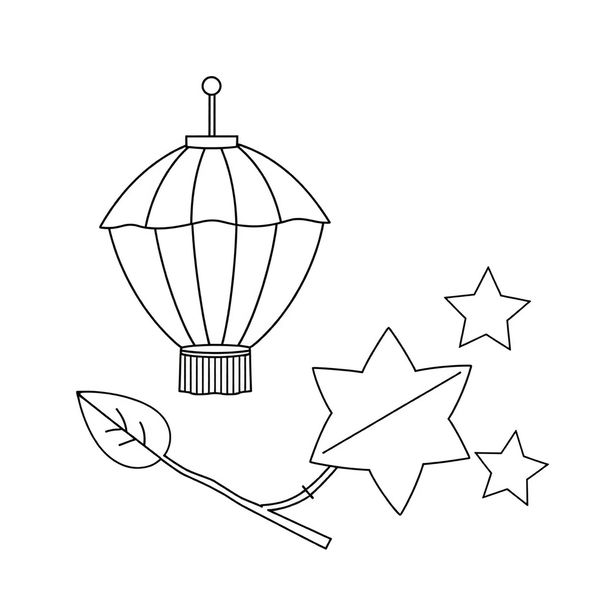 Kolorowanka: lampion i płomyk