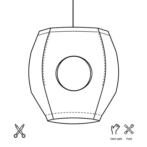 Szablon papierowego lampionu (A4)