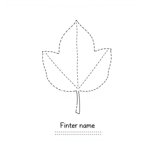 Szablon do wydruku: Odcisk liścia (pamiątka)