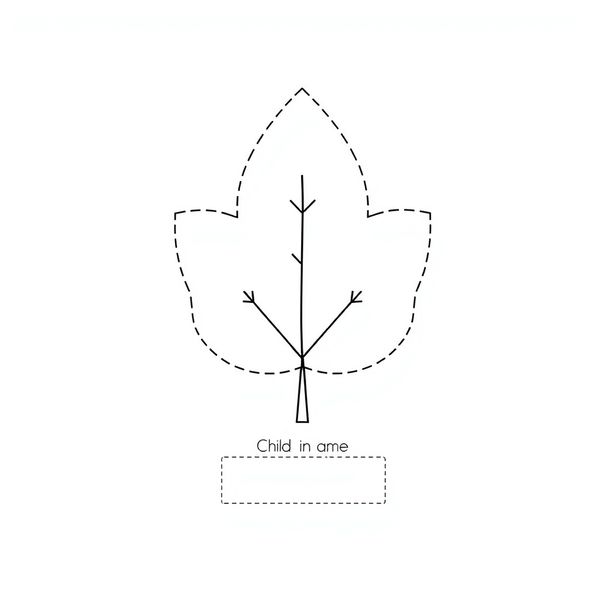 Szablon do wydruku: Odcisk liścia (pamiątka)