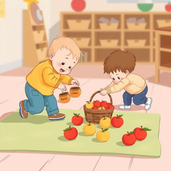 Grafika do zabawy "Jeż zbiera jabłka"