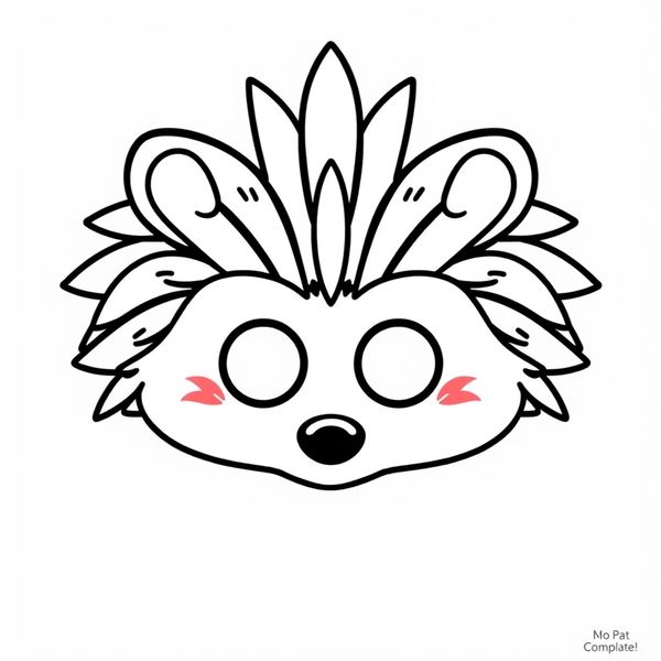 Maska jeża - szablon do druku