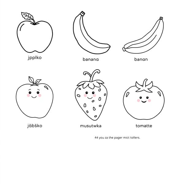 Kolorowanki: owoce i warzywa