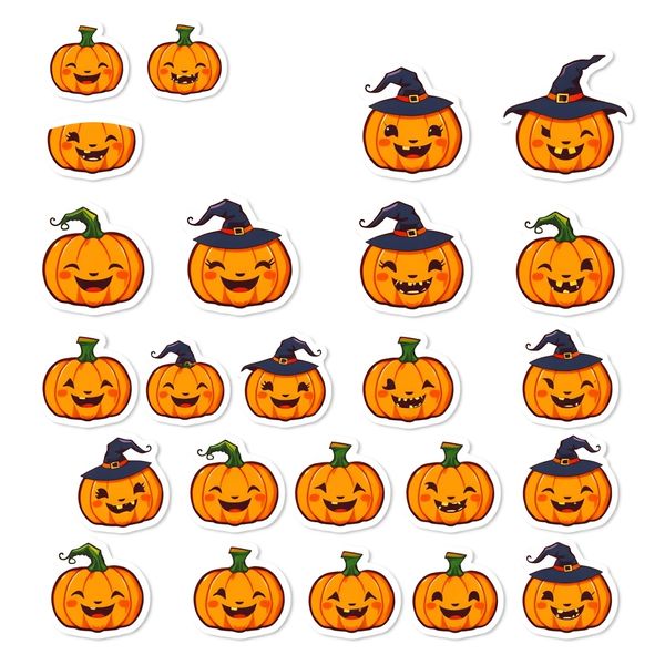 Arkusz naklejek 'mała dynia'