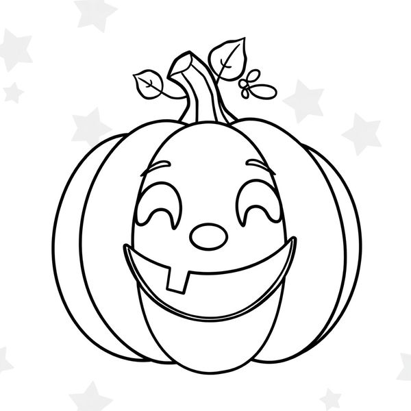 Kolorowanka — prosta dynia