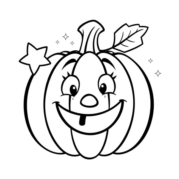 Kolorowanka — prosta dynia