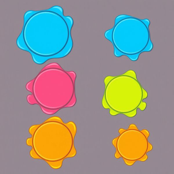 Projekt krążków/„kałuż” na podłogę (kolorowe znaczniki)