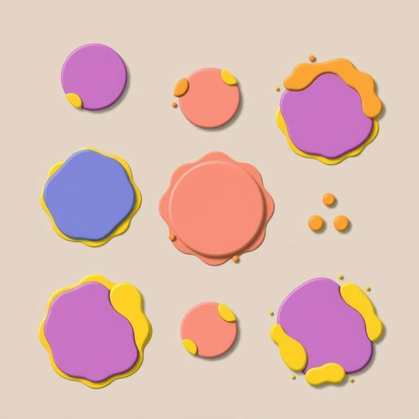 Projekt krążków/„kałuż” na podłogę (kolorowe znaczniki)