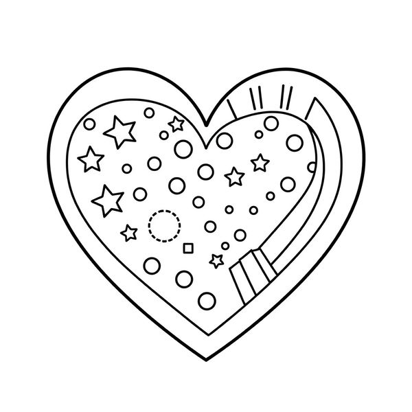 Kolorowanka: Papierowe serduszko