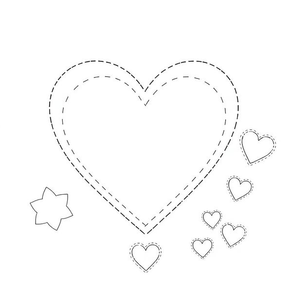 Szablon: Serduszko do wycięcia (A4)