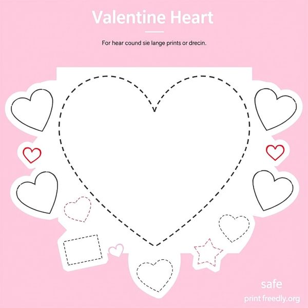 Szablon: Serduszko do wycięcia (A4)