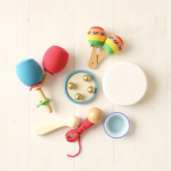 Ilustracja miękkich instrumentów dla maluszków