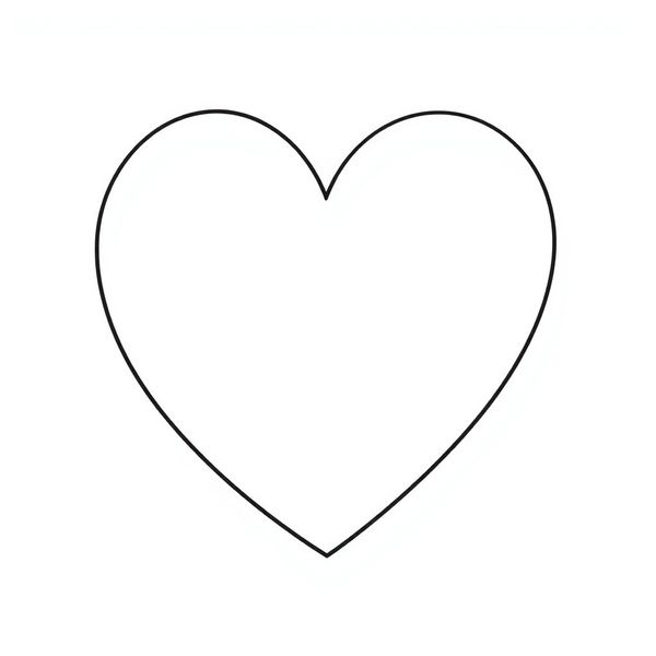Szablon serduszka — kontur