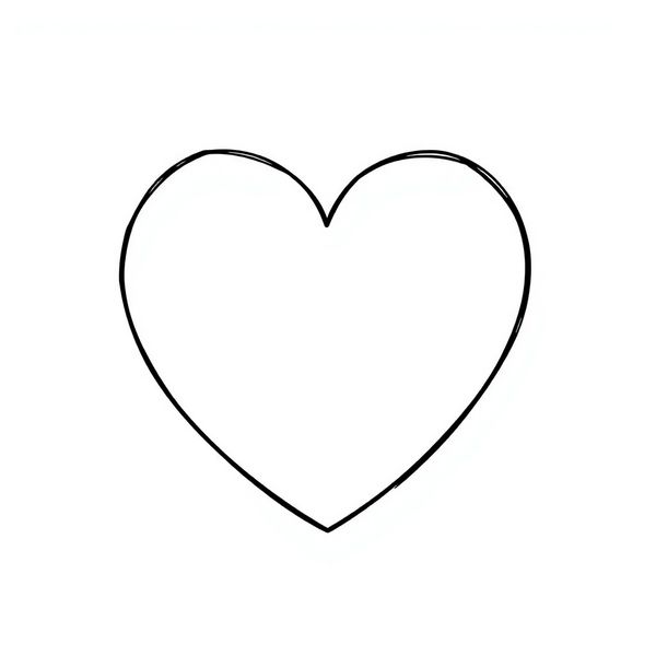 Szablon serduszka — kontur