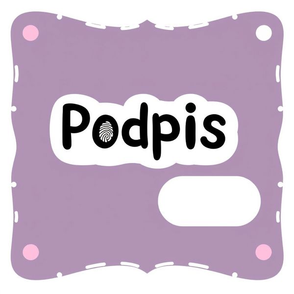 Etykietka 'Podpis' / miejsce na odcisk palca