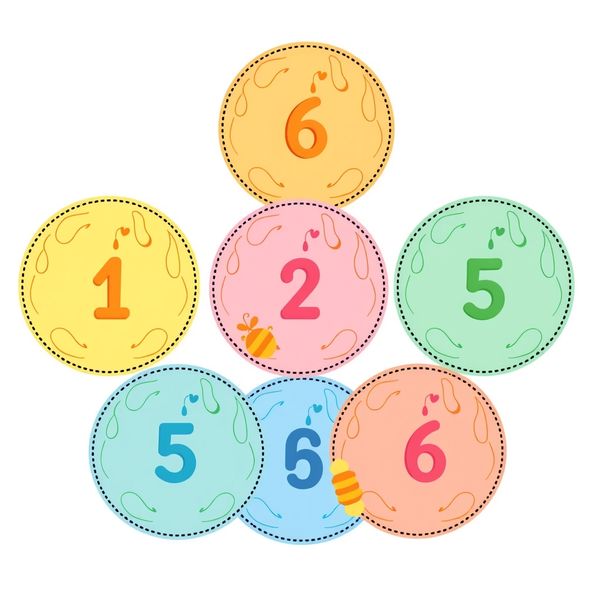 Miodowe krążki - kolorowe maty do druku