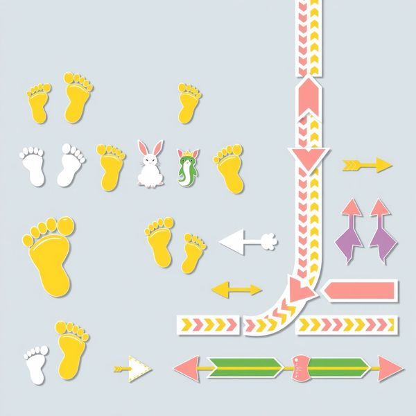 Szablon trasy na podłogę (stopnie i odcinki)