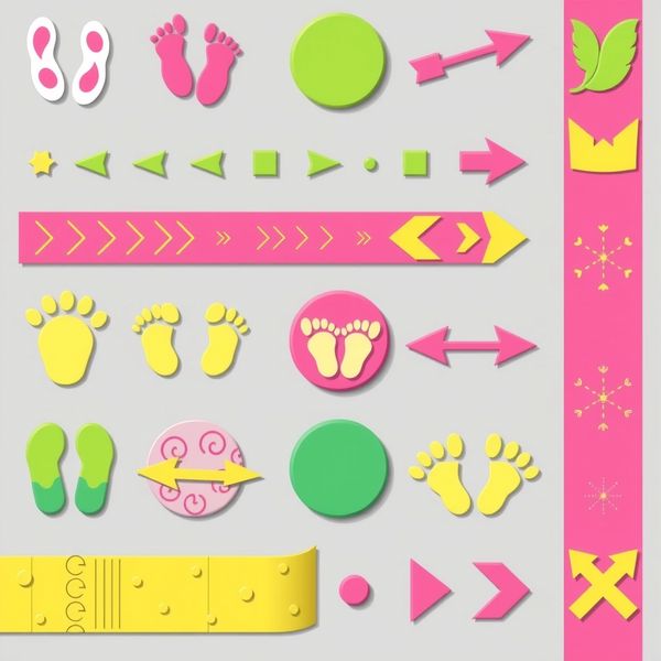 Szablon trasy na podłogę (stopnie i odcinki)