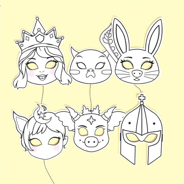 Szablony masek do wycięcia