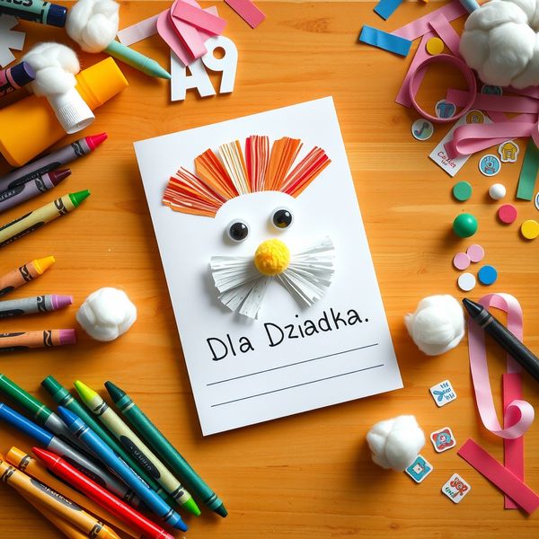 Gotowy przykład kartki — portret dziadka