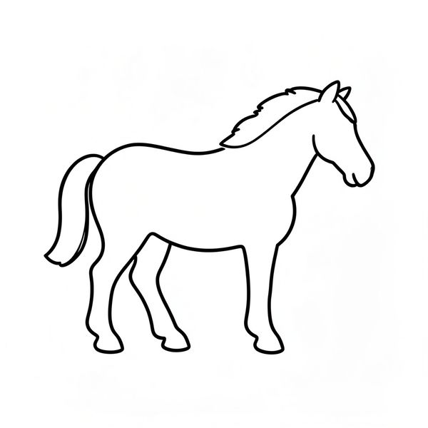 Sylweta konia (szablon do wycinania) - Szablony - Dzień Konia