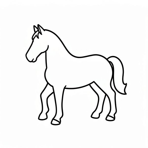 Sylweta konia (szablon do wycinania) - Szablony - Dzień Konia