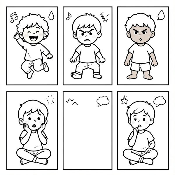Kolorowanki z emocjami — strony do druku - Kolorowanki - Dzień Tańca