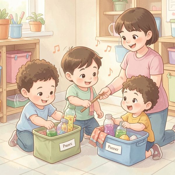 Ilustracja: Sprzątanie w rytmie — dzieci odkładają materiały - Materiały - Międzynarodowy Dzień Harry'ego Pottera