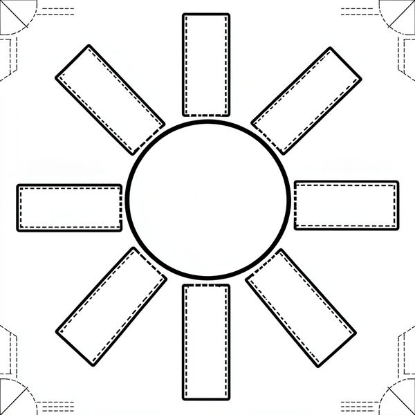 Szablon słoneczka do wycięcia (Template) - Szablony - Dzień Słońca