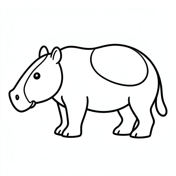 Szablon konturu tapira do wycięcia - Szablony - Światowy Dzień Tapira