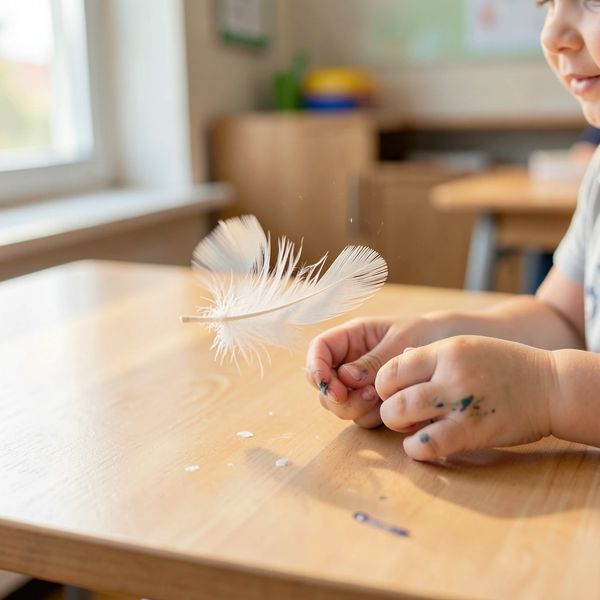 Zdjęcie ilustracyjne: Zabawa z piórkiem - Materiały - Dzień Astmy i Alergii