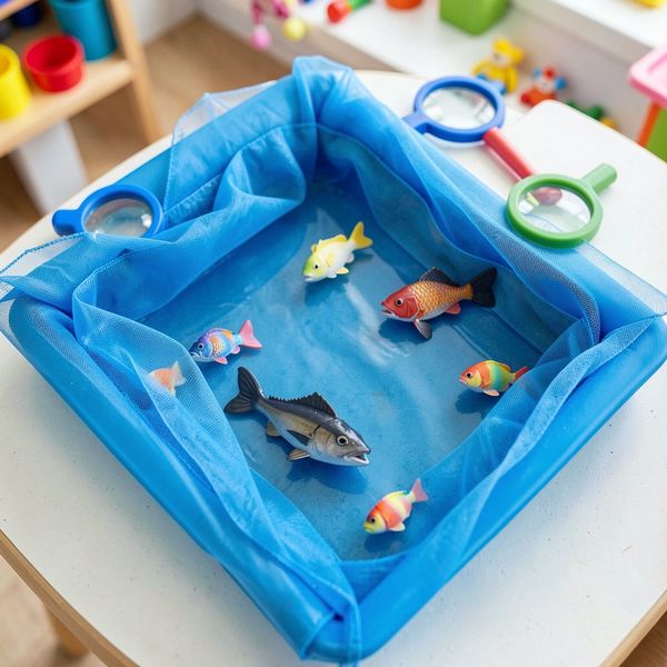 Stacja WZROKU — taca z organzą i lupami - Materiały - Światowy Dzień Tuńczyka