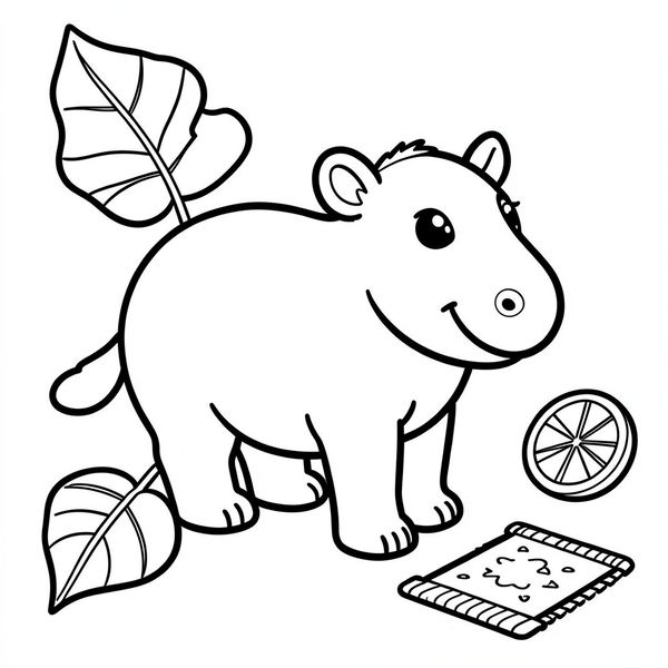 Kolorowanka: Mały tapir - Kolorowanki - Światowy Dzień Tapira