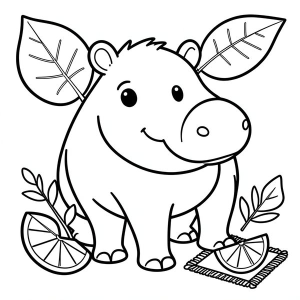 Kolorowanka: Mały tapir - Kolorowanki - Światowy Dzień Tapira