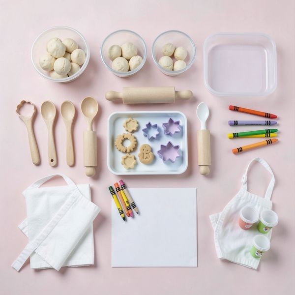 Flatlay materiałów — widok z góry - Szablony - Światowy Dzień Pieczenia
