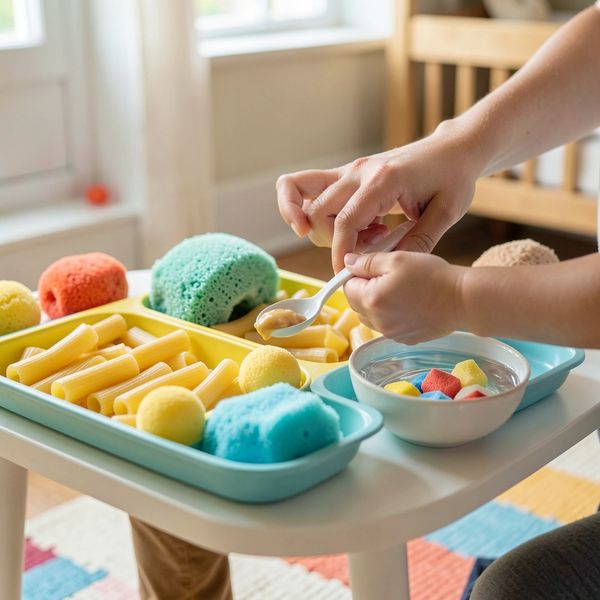 Basen dotyków — Zbliżenie sensory tray - Materiały - Światowy Dzień Furaha