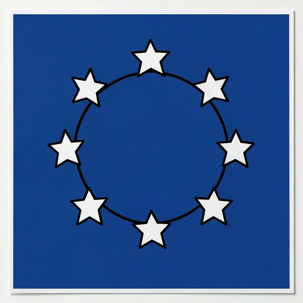 Kontur flagi Unii Europejskiej (duża karta) - Szablony - Unia Europejska