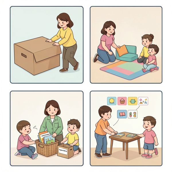 Ilustracja kącika czytelniczego — instrukcja ustawienia - Szablony - Biblioteka
