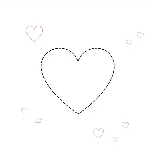 Szablon serduszka do druku (cut-out)