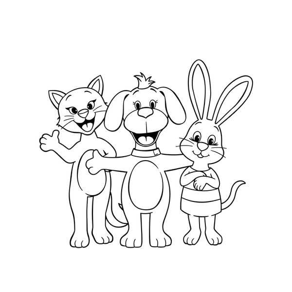 Kolorowanka — pacynki w prostych pozach