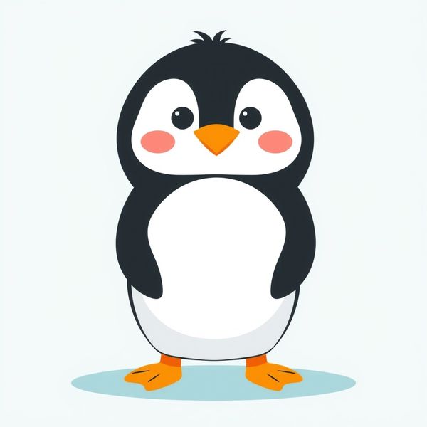 Duży obrazek pingwina