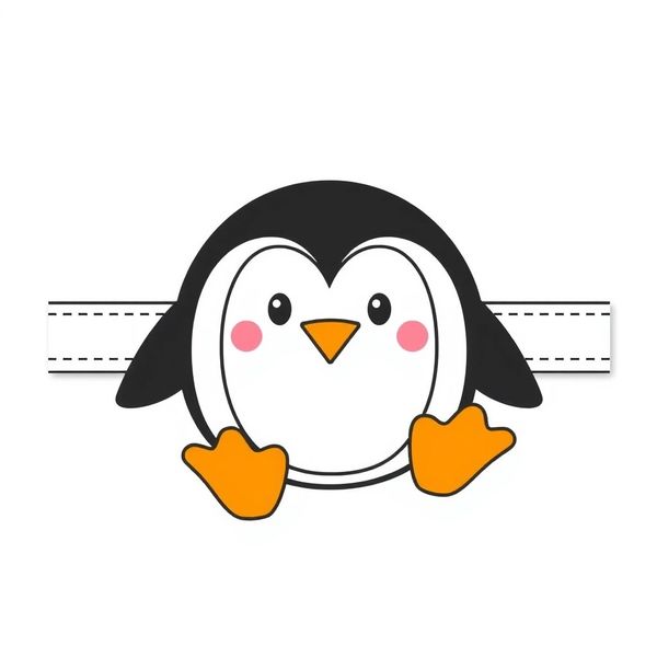 Opaska-headband z pingwinkiem