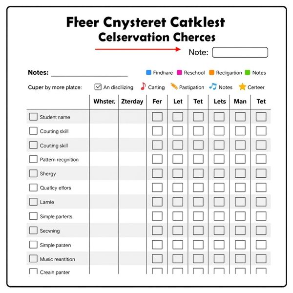 Lista obserwacji nauczyciela (A4, prosty formularz)