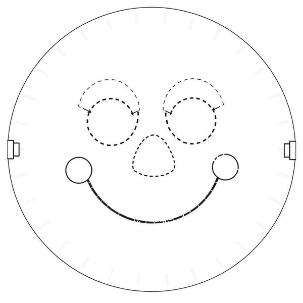 Szablon maski z talerzyka