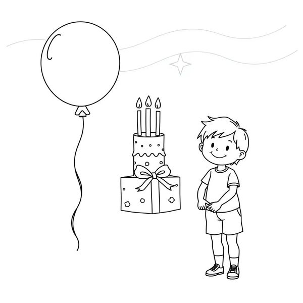 Strona kolorowanki — proste kontury dla 3–4 latków