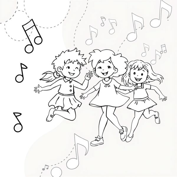 Kolorowanka: Kropkowy taniec