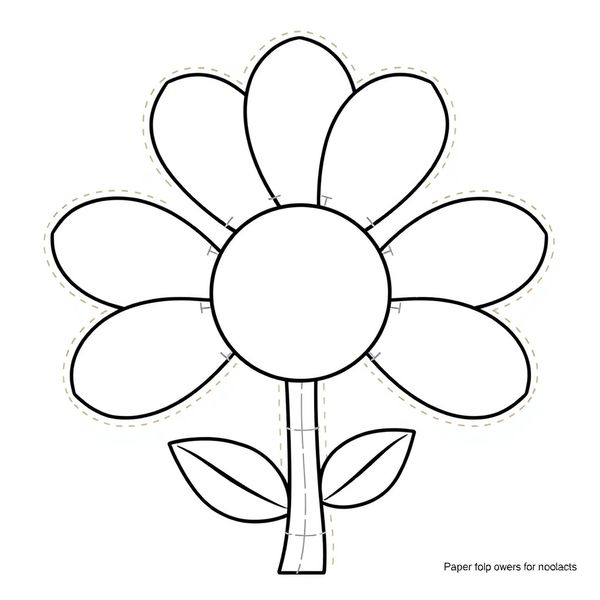 Szablon papierowego kwiatuszka